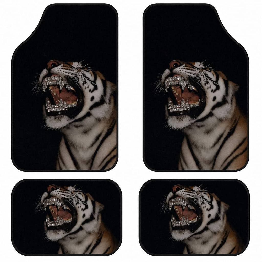Diamond Grill Tiger Print Custom Car Mats