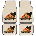 Pixel Burning Car Custom Mats | 4-Piece Set